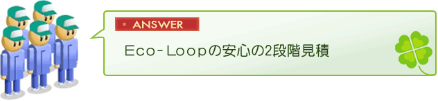 エコループの安心の２段階見積り